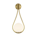 Minimalist gold marble glass ball wall lamp for living room