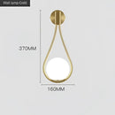Minimalist gold marble glass ball wall lamp for living room
