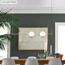 DecorBites™ Sleek Metal Island Pendant - Elegant Glass Ceiling Light for Dining Table