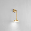 DecorBites™ Golden Metal LED Sconce: Stylish Round Wall Mounted Lamp for Bedrooms