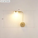 DecorBites™ Golden Metal LED Sconce: Stylish Round Wall Mounted Lamp for Bedrooms