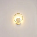 DecorBites™ Golden Metal LED Sconce: Stylish Round Wall Mounted Lamp for Bedrooms
