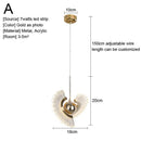 Minimalist gold nordic pendant lights kitchen glass shade decor