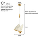 Minimalist gold nordic pendant lights kitchen glass shade decor