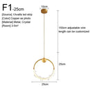 Minimalist gold nordic pendant lights kitchen glass shade decor
