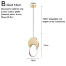 Minimalist gold nordic pendant lights kitchen glass shade decor