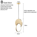 Minimalist gold nordic pendant lights kitchen glass shade decor