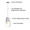 Minimalist gold nordic pendant lights kitchen glass shade decor