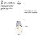 Minimalist gold nordic pendant lights kitchen glass shade decor