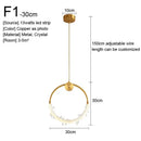 Minimalist gold nordic pendant lights kitchen glass shade decor