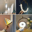 Minimalist gold nordic pendant lights kitchen glass shade decor