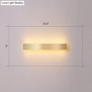 Minimalist gold plated led wall sconce living room bar light