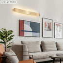 Minimalist gold plated led wall sconce living room bar light