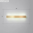 Minimalist gold plated led wall sconce living room bar light