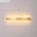Minimalist gold plated led wall sconce living room bar light
