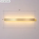 Minimalist gold plated led wall sconce living room bar light