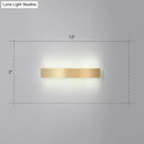 Minimalist gold plated led wall sconce living room bar light