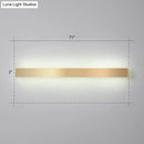 Minimalist gold plated led wall sconce living room bar light