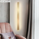 Minimalist gold plated led wall sconce living room bar light