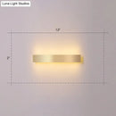 Minimalist gold plated led wall sconce living room bar light