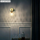 DecorBites™ Minimalist Rippled Glass Sphere Wall Lamp with Gold Sconce Lighting