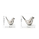 Minimalist gold & silver rabbit ceramic ornaments living room decor