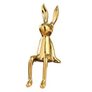 Minimalist gold & silver rabbit ceramic ornaments living room decor