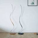 Minimalist gold standing lamp living room warm led light strip