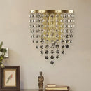 Minimalist gold wall sconce with crystal beads for bedroom