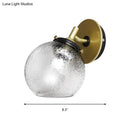 DecorBites™ Minimalist 1-Light Gold Wall Sconce: Exposed Ball Design for Living Room, Water Glass Feature