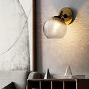 DecorBites™ Minimalist 1-Light Gold Wall Sconce: Exposed Ball Design for Living Room, Water Glass Feature