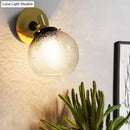 DecorBites™ Minimalist 1-Light Gold Wall Sconce: Exposed Ball Design for Living Room, Water Glass Feature