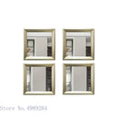 Minimalist golden border square mirror wall decor for living room