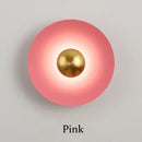 Minimalist golden macaroon led wall lamp bedroom ambient light