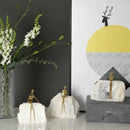 Minimalist golden man sculpture bookends living room home decor