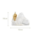 Minimalist golden man sculpture bookends living room home decor