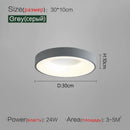 Minimalist gray round dining room ceiling lamp