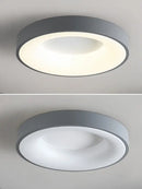 Minimalist gray round dining room ceiling lamp