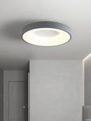 Minimalist gray round dining room ceiling lamp