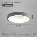 Minimalist gray round dining room ceiling lamp