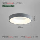 Minimalist gray round dining room ceiling lamp
