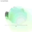 Minimalist green glass spherical sconce light balcony wall lamp
