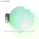 Minimalist green glass spherical sconce light balcony wall lamp