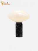 Minimalist green marble led table lamp bedroom mushroom light