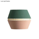 Minimalist green & terracotta rattan wall mount light bedroom