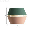 Minimalist green & terracotta rattan wall mount light bedroom