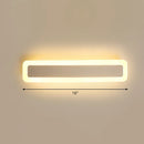 Minimalist white led vanity light bathroom wall sconce