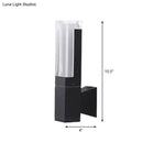 Minimalist led black wall lamp – courtyard warm white sconce