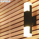 Minimalist led black wall lamp – courtyard warm white sconce
