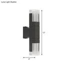 Minimalist led black wall lamp – courtyard warm white sconce